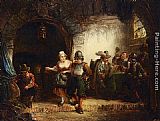 Flirtation Paintings - The Flirtation by Hendricus Engelbertus Reijntjens